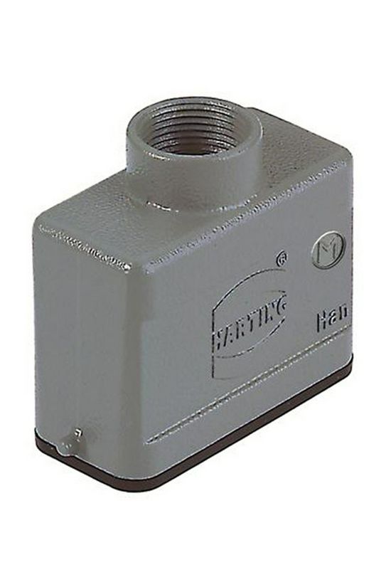 Ipari csatlakozó ház lengő dugó négyszögletes alumínium IP65 Han 10A-gg-M20 HARTING - 19200101440