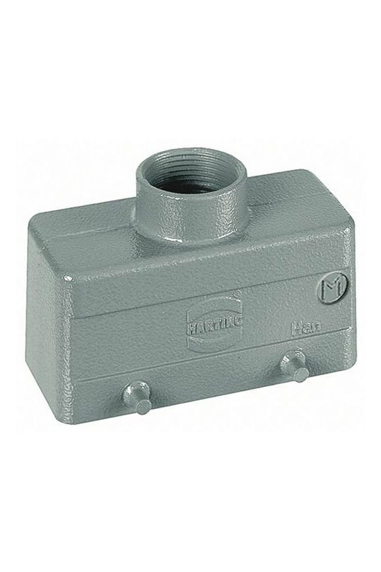 Ipari csatlakozó ház lengő dugó négyszögletes alumínium IP65 Han 10B-gg-M25 HARTING - 19300101421
