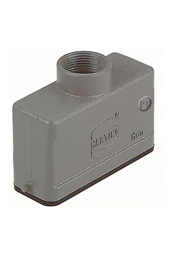 Ipari csatlakozó ház lengő dugó négyszögletes alumínium IP65 Han 16A-gg-16 HARTING - 09200161441