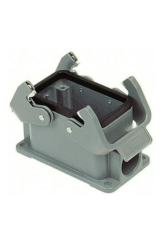 Ipari csatlakozó ház zárt ajlzat négyszögletes alumínium IP65 Han 10B-asg1-QB-16 HARTING - 09300101231