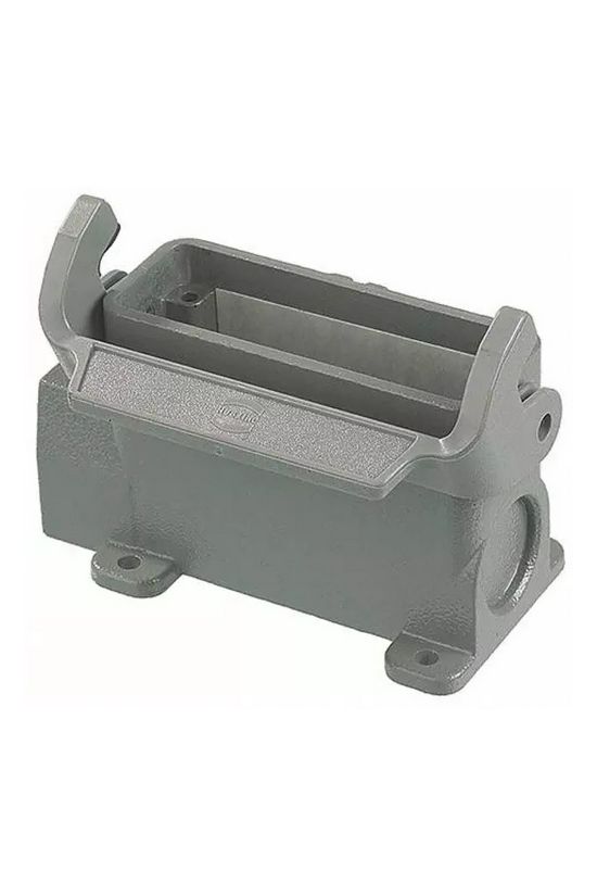 Ipari csatlakozó ház zárt ajlzat négyszögletes alumínium IP65 Han 16A-asg1-LB-M25 HARTING - 19200160251