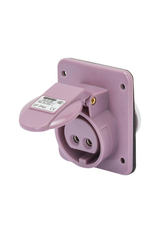 Ipari dugalj beépíthető 2P 20-25V(50+60Hz) ibolya ferde 16A IP44 műanyag csavaros IEC309HP GEWISS - GW62265