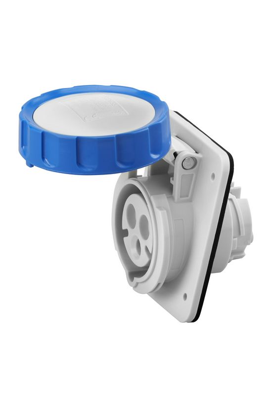 Ipari dugalj beépíthető 2P+E 230V(50+60Hz) kék ferde 16A IP67 műanyag 6h-pozíció IEC309HP GEWISS - GW62227H