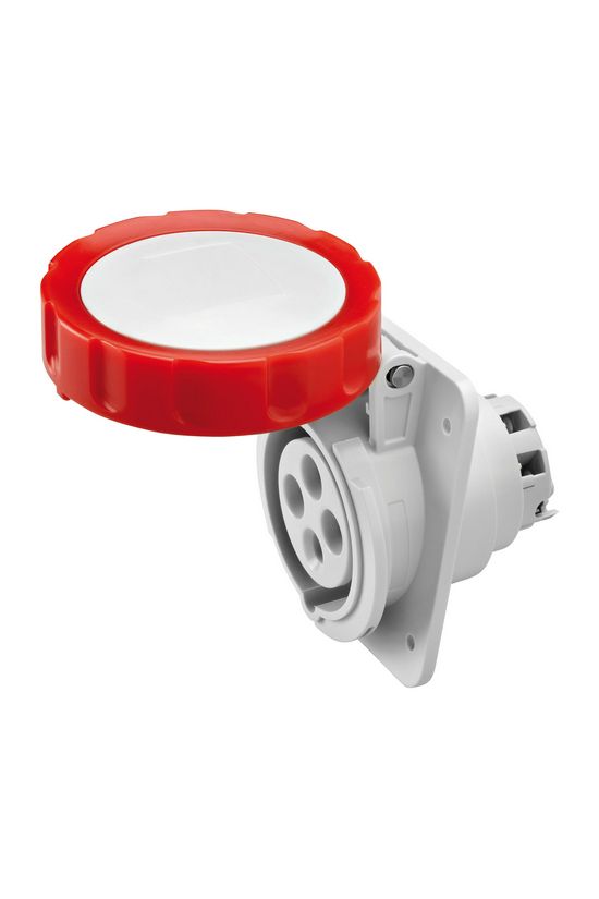 Ipari dugalj beépíthető 3P+E 400V(50+60Hz) piros ferde 32A IP67 műanyag IEC309HP GEWISS - GW62242H