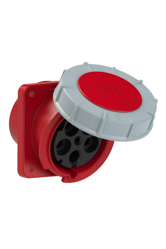 Ipari dugalj beépíthető 3P+N+E 125A 400V(50+60Hz) piros ferde IP67 műanyag 6h-pozíció PCE - 4456-6fe