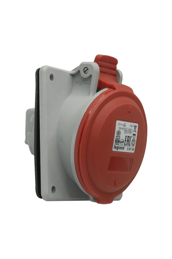 Ipari dugalj beépíthető 3P+N+E 16A 400V(50+60Hz) piros P17 Tempra PRO Dafbe-164k06 LEGRAND - 555189