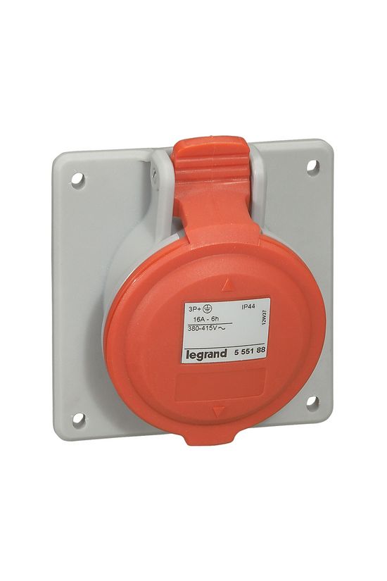 Ipari dugalj beépíthető 3P+N+E 16A 400V(50+60Hz) piros P17 Tempra PRO Dafbe-164k06 LEGRAND - 555189