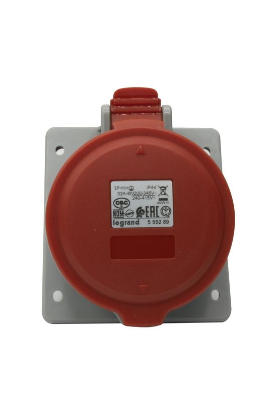 Ipari dugalj beépíthető 3P+N+E 32A 400V(50+60Hz) piros IP44 P17 Tempra PRO Dafbe-324k06 m LEGRAND - 555289
