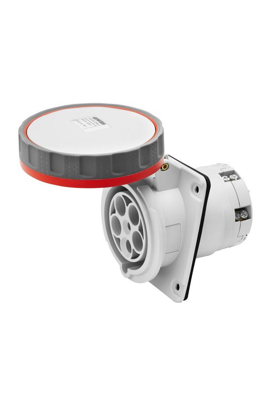 Ipari dugalj beépíthető 3P+N+E 400V(50+60Hz) piros ferde 63A IP67 műanyag IEC309HP GEWISS - GW63254H