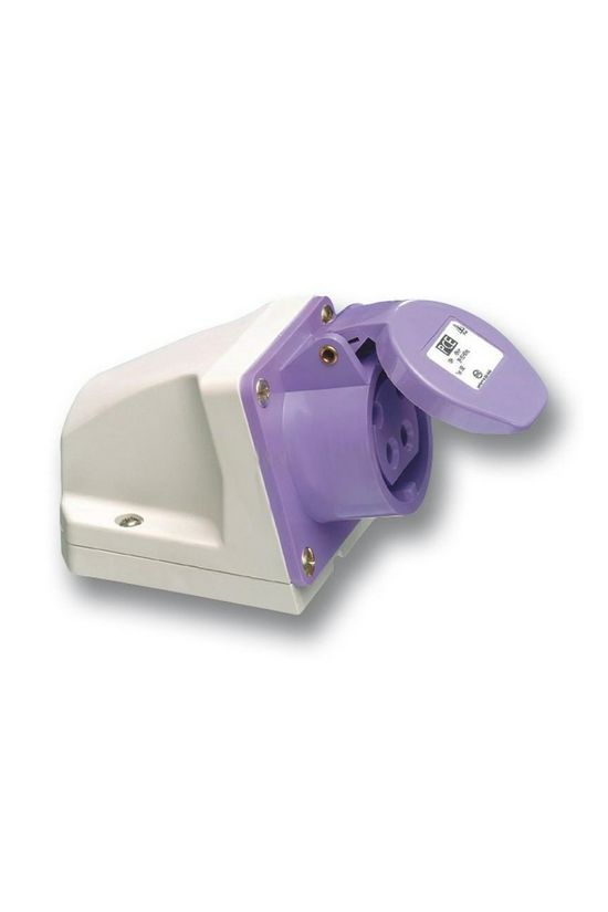 Ipari dugalj falra szerelhető 2P 16A 20-25V(50+60Hz) ibolya IP44 műanyag csavaros PCE - 162