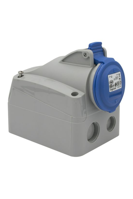 Ipari dugalj falra szerelhető 2P+E 16A 230V(50+60Hz) kék IP44 P17 Tempra PRO Dafr-162k06m LEGRAND - 555154