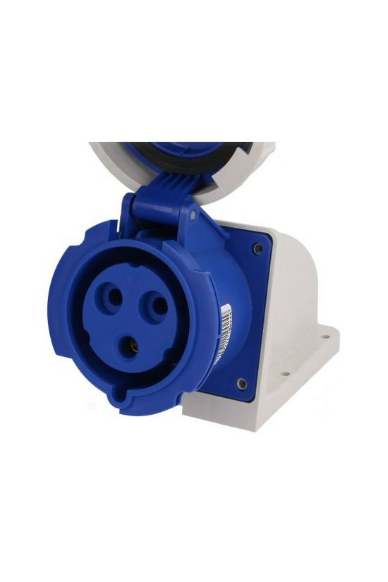 Ipari dugalj falra szerelhető 2P+E 32A 230V(50+60Hz) kék IP67 műanyag 6h-pozíció csavaros PCE - 1232-6