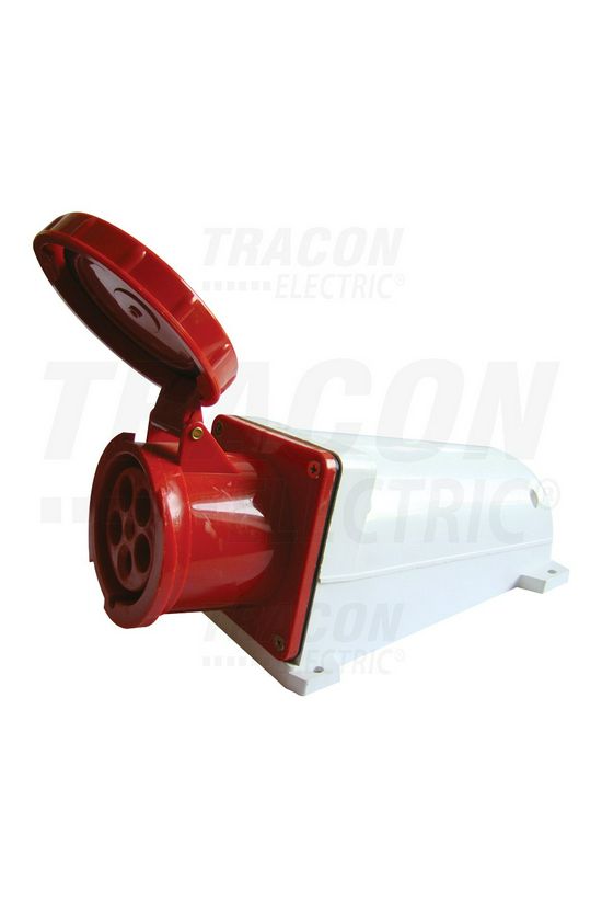 Ipari dugalj falra szerelhető 3P+N+E 125A 200-250V(50+60Hz) kék IP67 műanyag 6h-pozíció TRACON - TICS-145