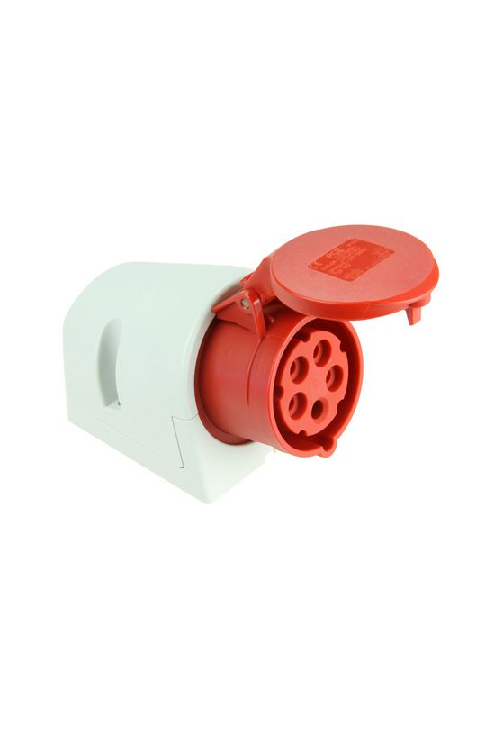 Ipari dugalj falra szerelhető 3P+N+E 32A 400V(50+60Hz) piros IP44 műanyag 6h-pozíció csavaros PCE - 125-6