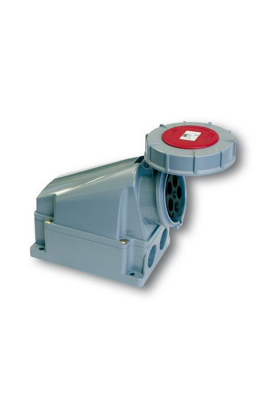 Ipari dugalj falra szerelhető 3P+N+E 63A 400V(50+60Hz) piros IP67 műanyag 6h-pozíció csavaros PCE - 135-6