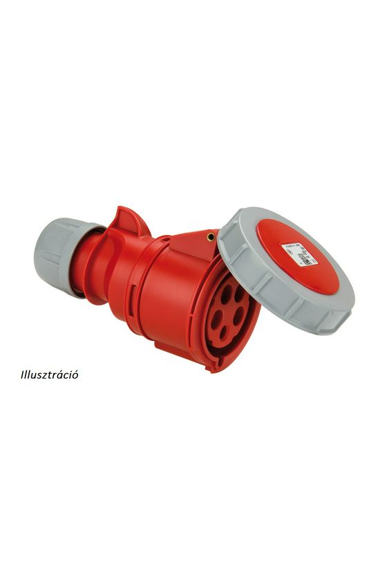 Ipari dugalj lengő 2P+E 16A 230V(50+60Hz) kék egyenes IP67 műanyag 6h-pozíció csavaros Shark PCE - 2132-6