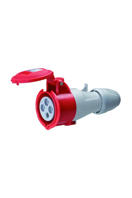 Ipari dugalj lengő 3P+E 32A 380-415V(50+60Hz) piros egyenes IP44 műanyag P17 Tempra LEGRAND - 555218