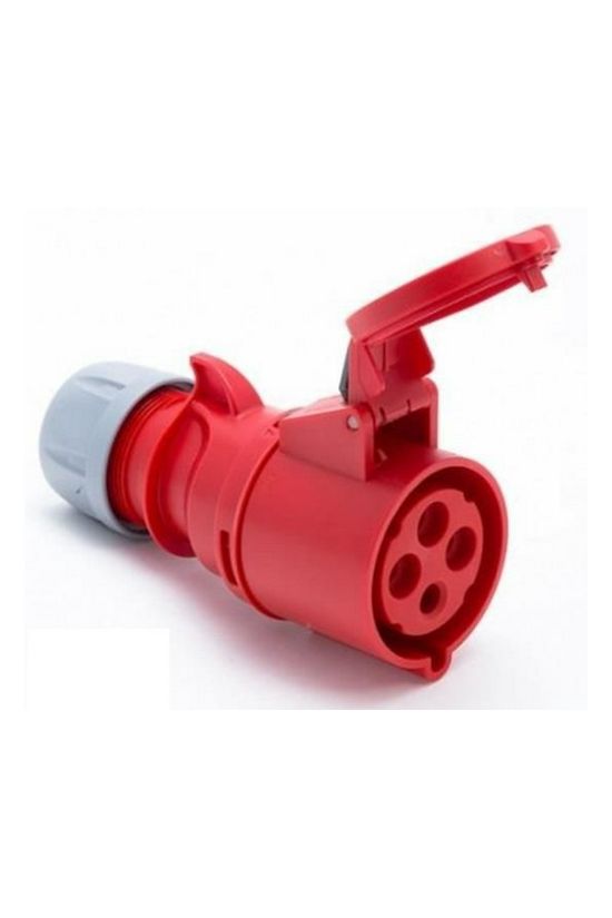 Ipari dugalj lengő 3P+N 32A 400V(50+60Hz) piros egyenes IP44 műanyag 6h-pozíció Shark PCE - 224-6