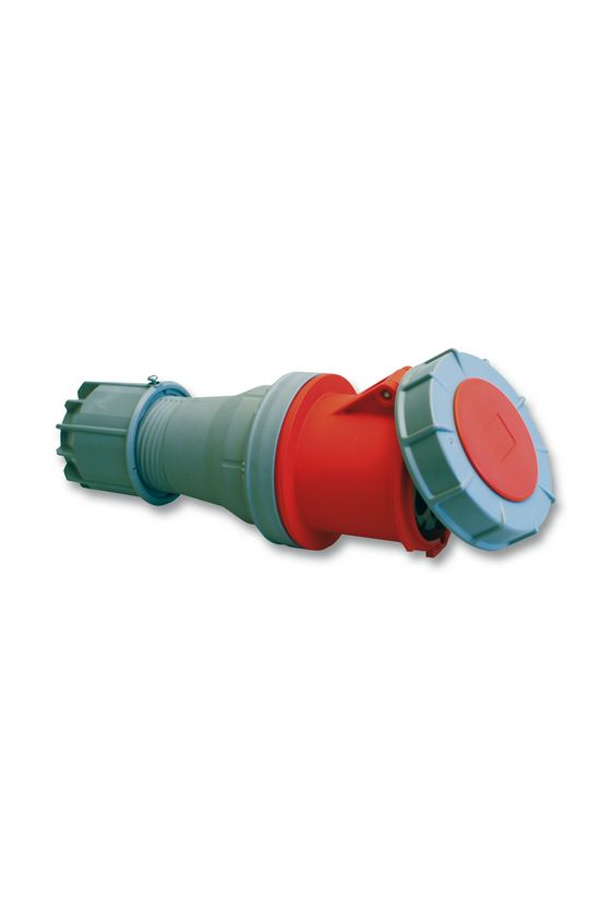 Ipari dugalj lengő 3P+N+E 63A 400V(50+60Hz) piros egyenes IP67 műanyag 6h-pozíció PowerTwist PCE - 235-6