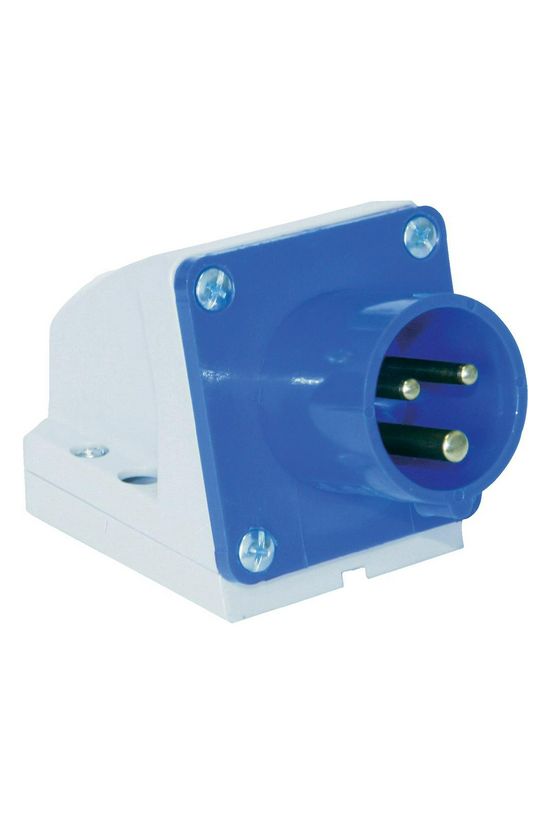 Ipari dugvilla 2P+E falonkívüli 16A 230V(50+60Hz) kék műanyag ferde csavaros PCE - 513-6