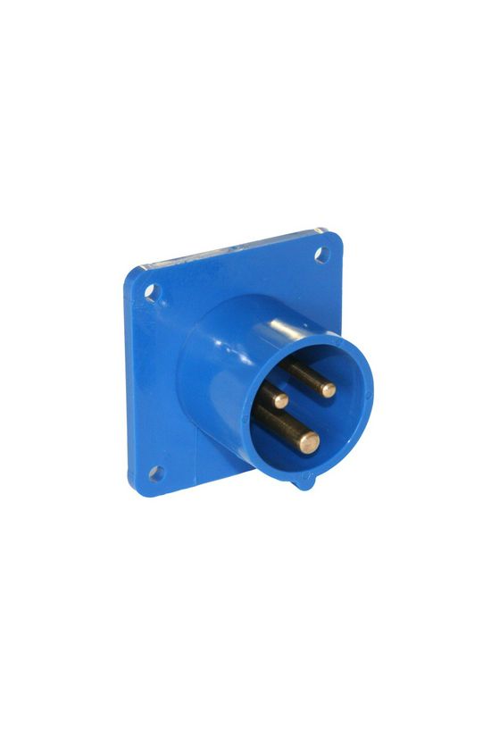 Ipari dugvilla 2P+E ráépíthető 16A 230V(50+60Hz) kék műanyag egyenes csavaros PCE - 613-6