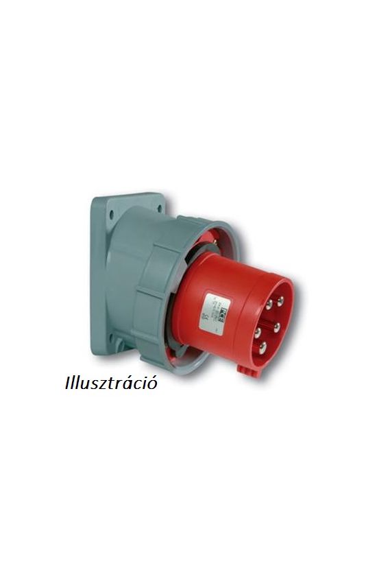 Ipari dugvilla 3P+E ráépíthető 125A 400V(50+60Hz) piros műanyag ferde csavaros PCE - 744-6