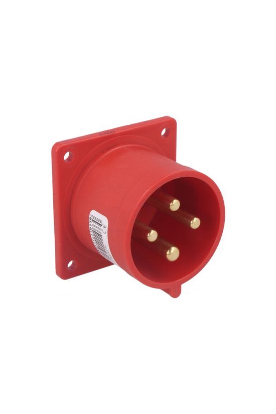 Ipari dugvilla 3P+E ráépíthető 32A 400V(50+60Hz) piros műanyag egyenes csavaros PCE - 624-6
