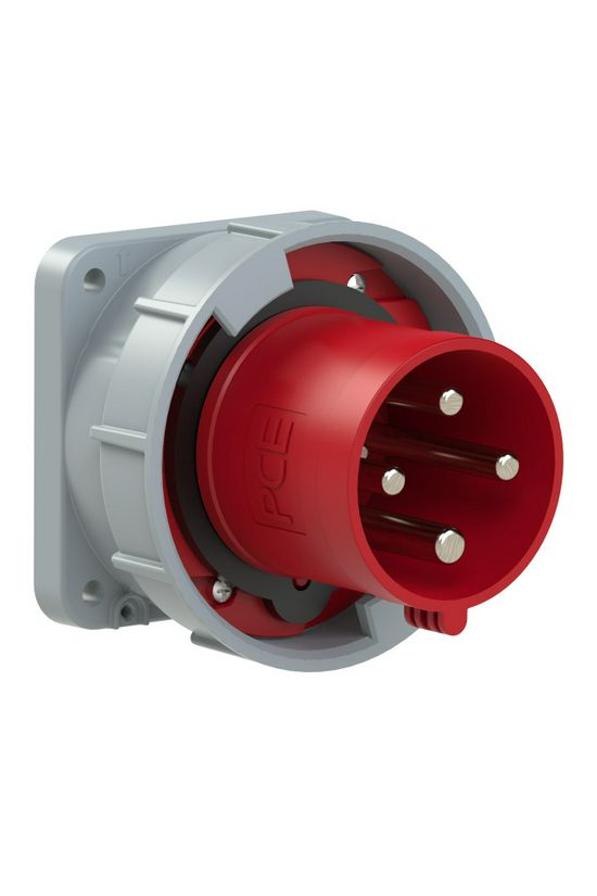 Ipari dugvilla 3P+E ráépíthető 63A 400V(50+60Hz) piros műanyag egyenes csavaros PCE - 634-6
