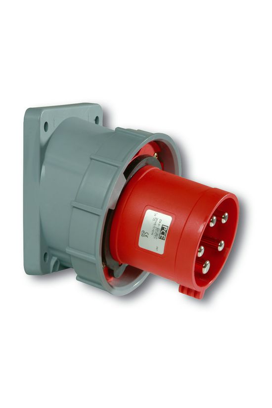 Ipari dugvilla 3P+N+E ráépíthető 63A 400V(50+60Hz) piros műanyag ferde csavaros PCE - 735-6