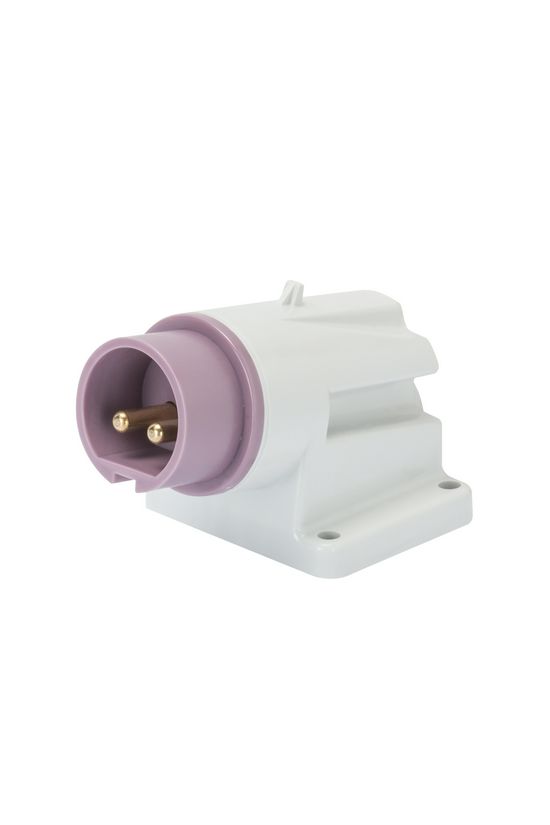 Ipari dugvilla falra szerelhető 2P+E tokozott 16A 20-25V(50+60Hz) ibolya műanyag IEC309HP GEWISS - GW60465