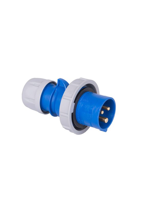 Ipari dugvilla lengő 2P+E 16A 230V(50+60Hz) kék IP67 műanyag csavaros 6h-pozíció Shark PCE - 0132-6