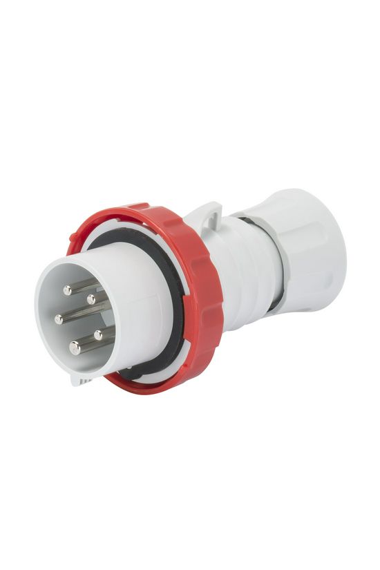 Ipari dugvilla lengő 3P+N+E 32A 380-415V(50+60Hz) piros IP67 műanyag csavaros IEC309HP GEWISS - GW60042H