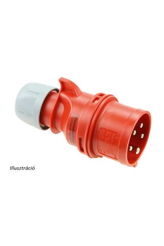 Ipari dugvilla lengő 3P+N+E fázisfordító 32A 400V(50+60Hz) piros IP44 műanyag csavaros Shark PCE - 7025-6
