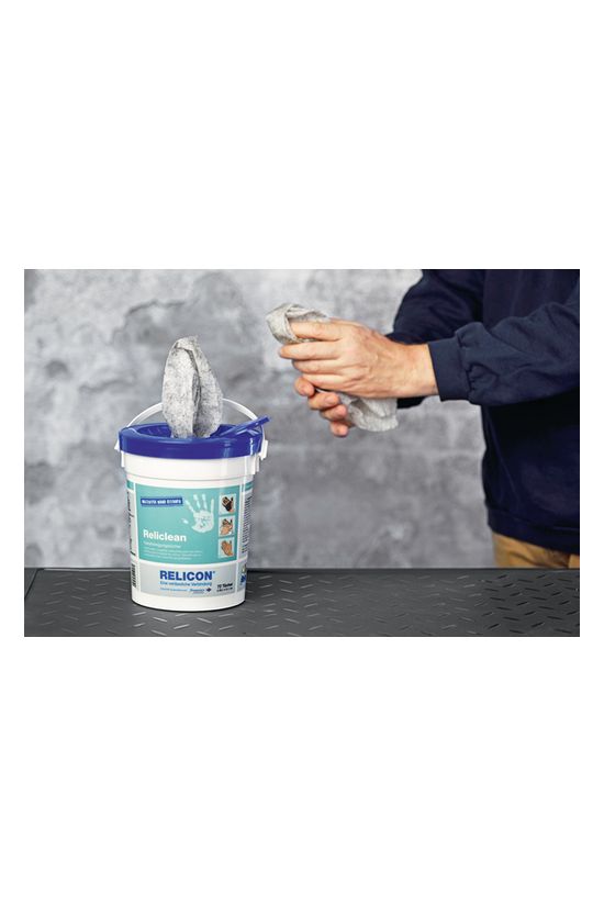 Ipari törlőkendő antibakteriális 72db 27x31cm Reliclean Hellermann Tyton - 435-01601