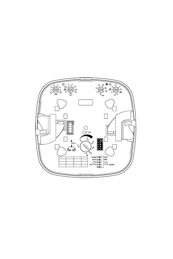 Jelenlétérzékelő mennyezetbe 4x4m 360° PIR 2000W 230V fehér IP20 IR Quattro COM2 STEINEL - 000356