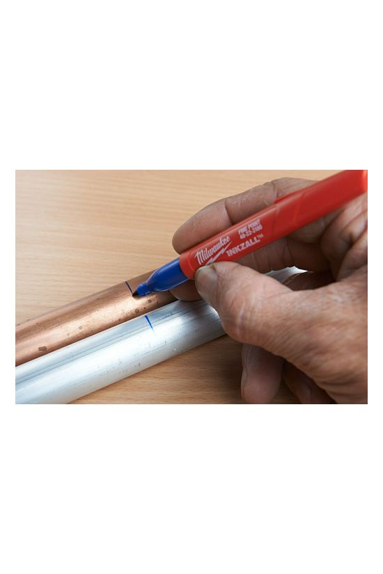 Jelölőtoll 1mm-vékony tartós hegyű (4 darabos) kék-piros-zöld-fekete filctoll vízálló InkZall Milwaukee - 48223106