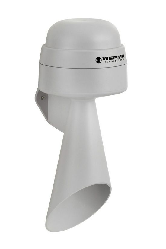 Jelzőkürt 230V AC 0.3A 108dB szürke-ház műanyag IP65 WERMA - 57400060