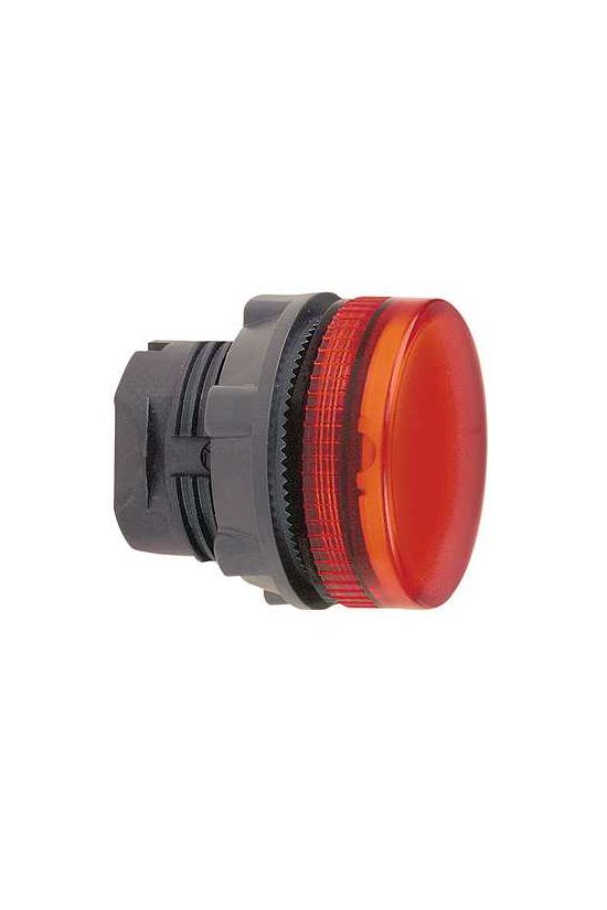 Jelzőlámpa fej d22 LED-hez kerek piros magas 1-lámpa fekete IP66 Harmony XB5 Schneider - ZB5AV043