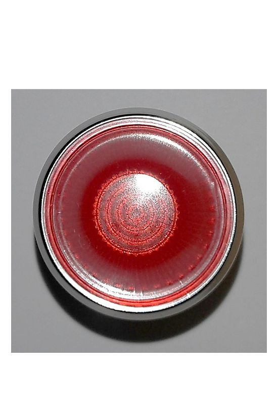 Jelzőlámpa fej F…foglalathoz kerek piros magas króm fém-előlapgyűrű IP65 L2-rt VA Elektronika - L2-RT