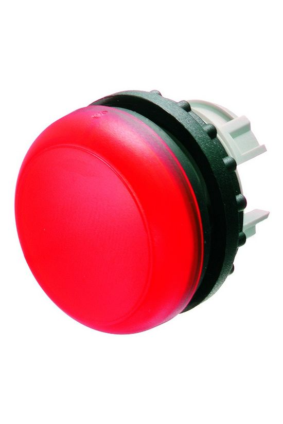 Jelzőlámpa fej kerek piros lapos 1-lámpa króm műanyag-előlapgyűrű 22mm-átmérő IP67 M22-L-R EATON - 216772