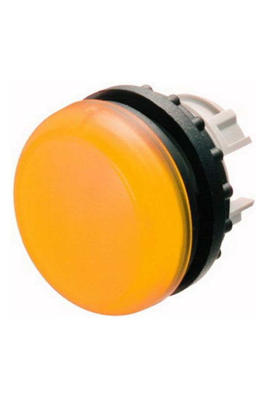 Jelzőlámpa fej kerek sárga lapos 1-lámpa króm műanyag-előlapgyűrű 22mm-átmérő IP67 M22-L-Y EATON - 216774