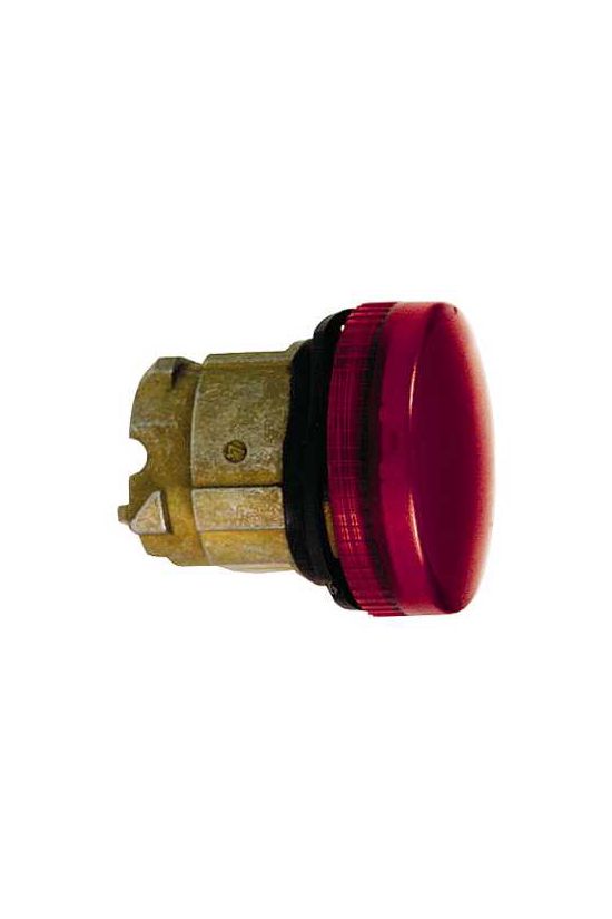 Jelzőlámpa fej LED-hez kerek piros magas 1-lámpa króm fém-előlapgyűrű IP66 Harmony XB4 Schneider - ZB4BV043