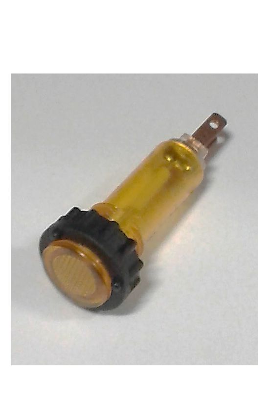 Jelzőlámpa kompakt műa. d10 1x narancs 24V AC/DC kerek lapos fényforrással L-10-24 VA Elektronika - 3963