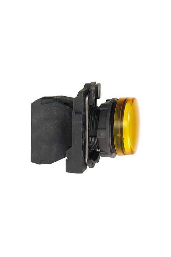 Jelzőlámpa komplett műa. d22 1x LED narancs 24V AC/DC kerek lapos Harmony XB5 Schneider - XB5AVB5