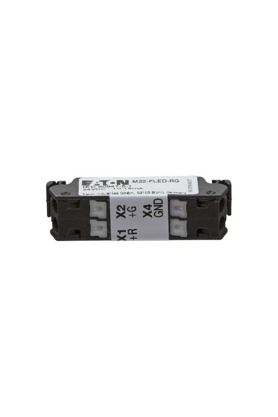 Jelzőlámpamodul piros-zöld LED 24V/DC előlapra rugószorításos M22-FLED-RG EATON - 180799