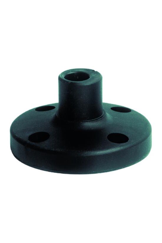 Jelzőoszlop rögzítőtalp csőhöz műanyag fekete WERMA - 97584090