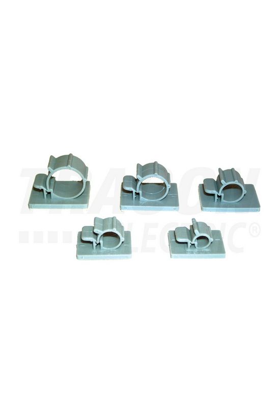 Kábel- és csőrögzítő bilincs nyitható, öntapadós 20x25mm 7-8mm-csőátmérőhöz műanyag zárt TRACON - TKCR-0708