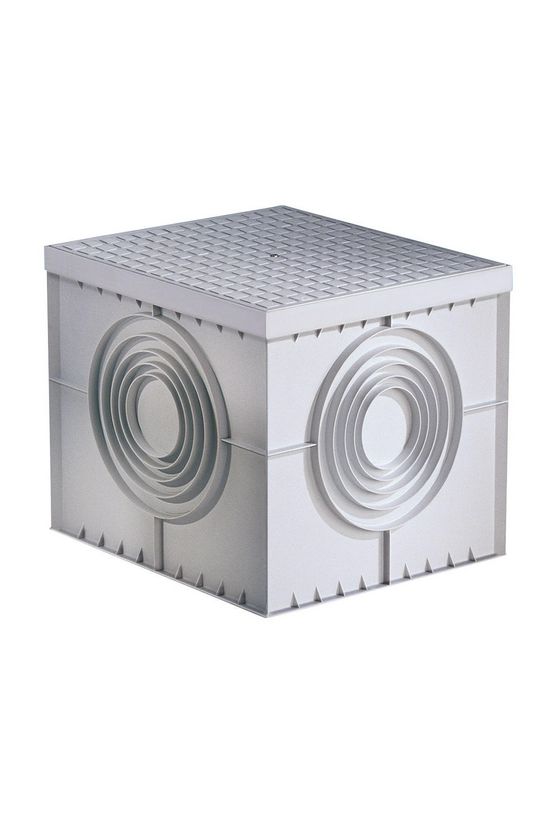 Kábelakna+fedél könnyített oldalfal 1-es négyzetes 550mm x 550mm x műanyag szürke FUePZ GEWISS - DX59901