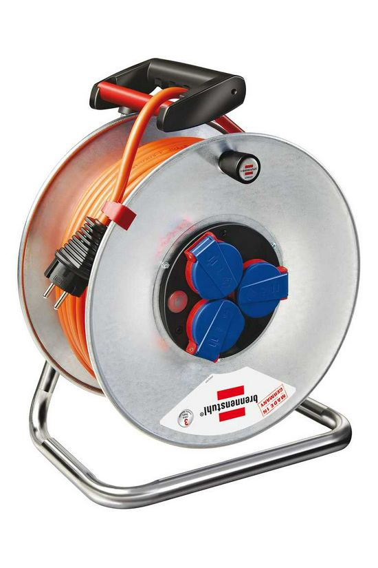 Kábeldob AT-N07V3V3-F acéllemez 40m 1.5mm2/ 3x 3-CEE IP44 BAT LECTRA - 1198338040