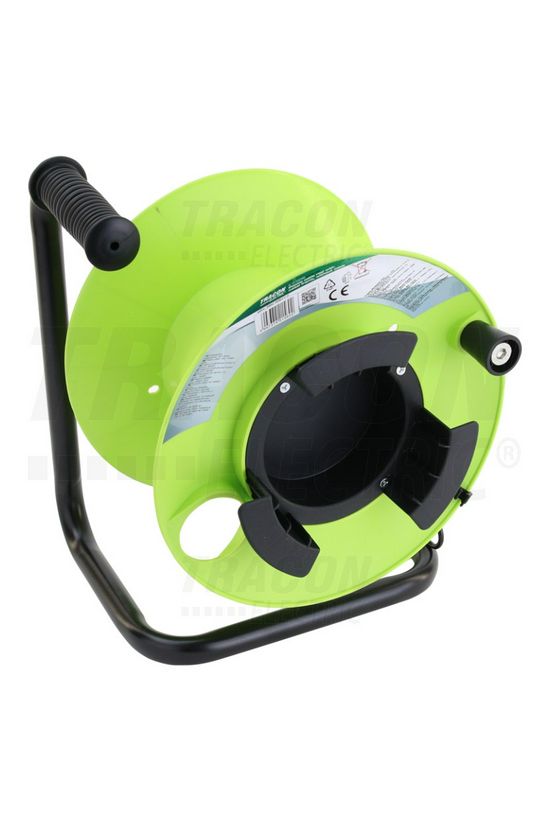 Kábeldob fém vázzal üres zöld max. 25m-kábelhez műanyag TRACON - KT-DOB